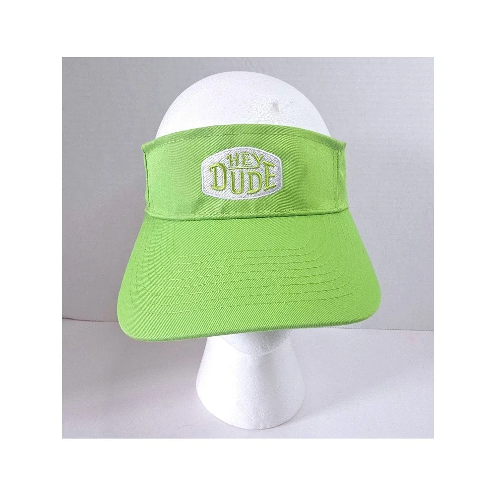 Hey Dude - Pins & Aces Collaboration Lime Green Visor Hat Cap Limited‎ Edition.